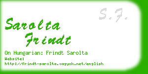 sarolta frindt business card